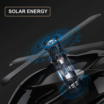 Car Air Freshener, Solar Energy Rotating Helicopter Aroma Diffuser, Long Lasting Fragrance Perfume, Cars Interior Decoration - Imported from UK